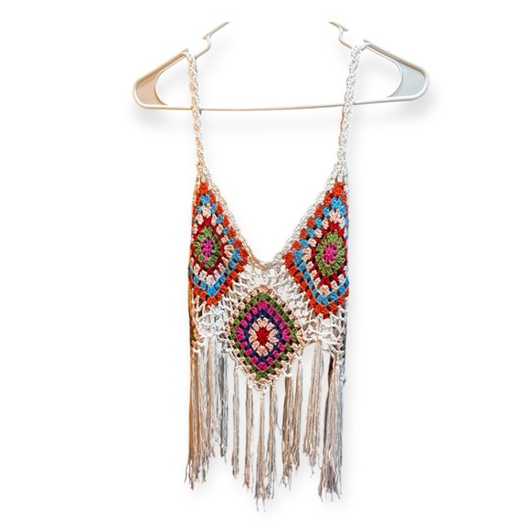 Rebellion Tops - Rebellion Colorful Crochet Knitwear